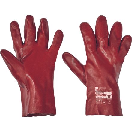 Cerva PVC mártott kesztyű Redstart piros - 27 cm