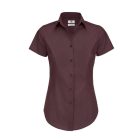 B&C rövid ujjú női ing Black Tie SSL 135 bordó