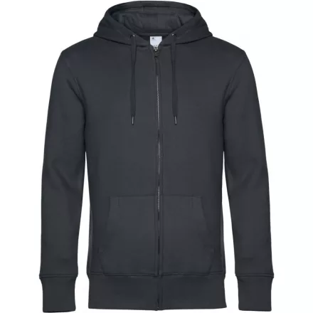 B&C pulóver King Zipped Hood 280 asphalt