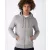 B&C pulóver King Zipped Hood 280 melírozott szürke