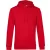 B&C kapucnis pulóver Organic 280 piros