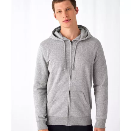 B&C pulóver Organic 280 melírozott szürke