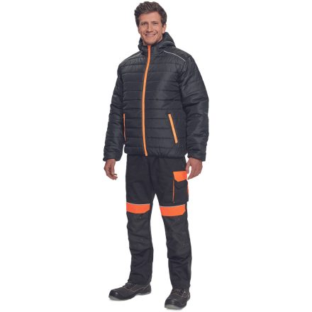 Cerva dzseki Max Vivo Light fekete-neon narancs