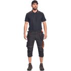 Cerva 3/4-es munkanadrág Knoxfield 320 antracit-narancs