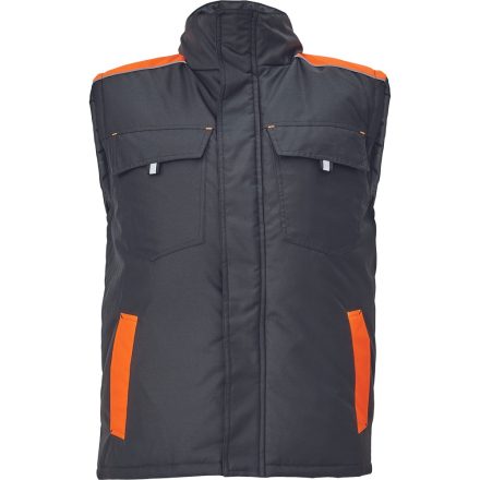 Cerva mellény Max Vivo fekete-neon narancs