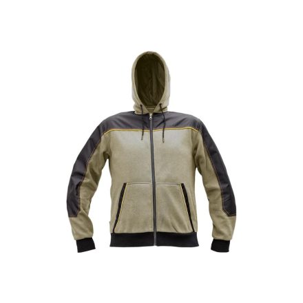 Cerva pulóver Cremorne olajzöld-fekete-sárga