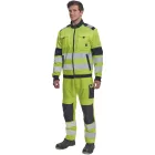 Cerva munkás dzseki Max Vivo HV levehető ujjal fluo-sárga-fekete