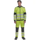 Cerva munkás dzseki Max Vivo HV levehető ujjal fluo-sárga-fekete