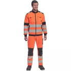 Cerva munkás dzseki Max Vivo HV levehető ujjal fluo-narancs-fekete