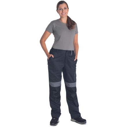 Cerva női munkásnadrág Max Eco Stretch Lady 245 fekete-szürke