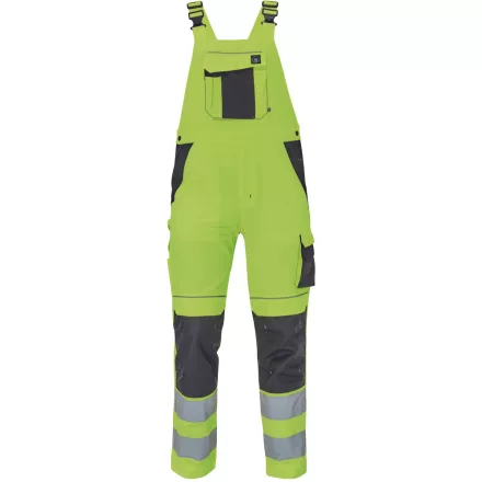 Cerva kantáros munkásnadrág Max Vivo HV fluo-sárga-fekete