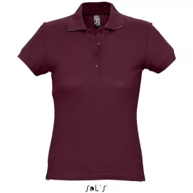Sol's galléros női póló Passion burgundy