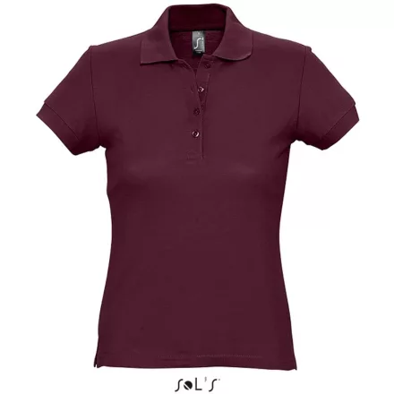 Sol's galléros női póló Passion burgundy