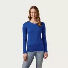 Promodoro hosszú ujjú női póló Roundneck LS 140 azúr kék
