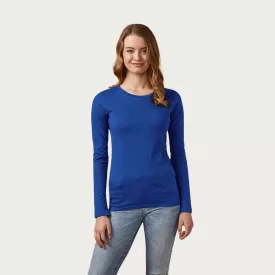   Promodoro hosszú ujjú női póló Roundneck LS 140 azúr kék