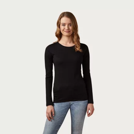 Promodoro hosszú ujjú női póló Roundneck LS 140 fekete