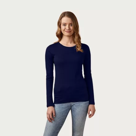 Promodoro hosszú ujjú női póló Roundneck LS 140 tengerkék