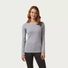 Promodoro hosszú ujjú női póló Roundneck LS 140 melírozott szürke
