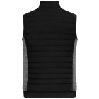 James&Nicholson mellény Hybrid fekete-melírozott carbon