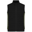 James&Nicholson mellény Hybrid fekete-melírozott olíva