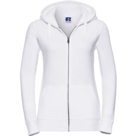 Russell női pulóver Authentic Zipped Hood 280 fehér