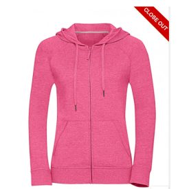 Russell női pulóver HD Zipped Hood 255 melírozott pink