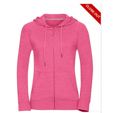 Russell női pulóver HD Zipped Hood 255 melírozott pink