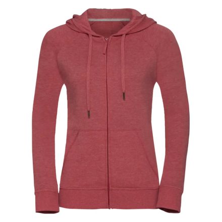 Russell női pulóver HD Zipped Hood 255 melírozott piros