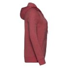 Russell női pulóver HD Zipped Hood 255 melírozott piros