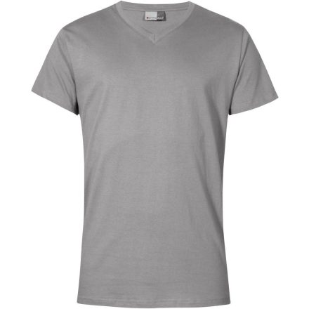 Promodoro póló Premium V-Neck T 180 melírozott világosszürke