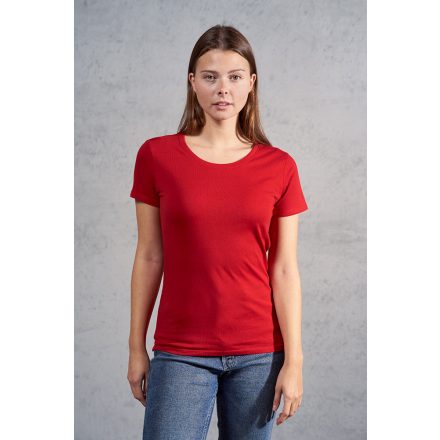 Promodoro női póló Premium Organic 180 tűzpiros
