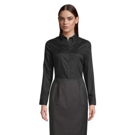 NeoBlu hosszú ujjú női ing Blaise Micro-Twill 115 fekete