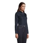 NeoBlu hosszú ujjú női ing Blaise Micro-Twill 115 éjkék