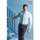 NeoBlu hosszú ujjú ing Balthazar 120 pasztelkék