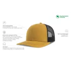 Atlantis baseball sapka Sonic-S 6P mustár-fekete