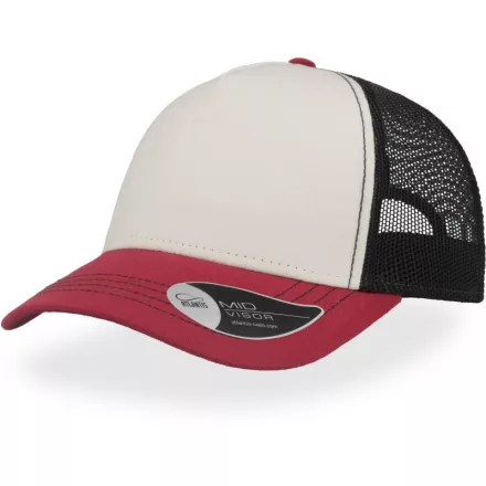 Atlantis baseball sapka Rapper Canvas 5P fehér-burgundy-fekete