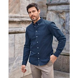 Tee Jays hosszú ujjú ing Denim Twill 166 indigó