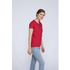 Gildan női póló Premium Ring Spun 185 piros