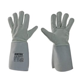 4WRK kecskebőr hegesztőkesztyű Volcano fehér-szürke