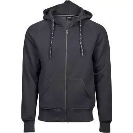 Tee Jays pulóver Hooded Zip Sweat 310 sötétszürke