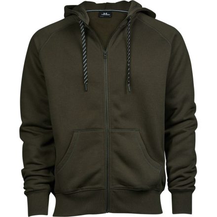 Tee Jays pulóver Hooded Zip Sweat 310 olíva
