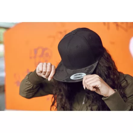 Flexfit baseball sapka Camo Visor Snapback 6P fekete-terepszín fekete