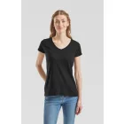 Fruit női póló Iconic V-Neck T 150 fekete