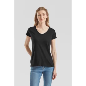 Fruit női póló Iconic V-Neck T 150 fekete