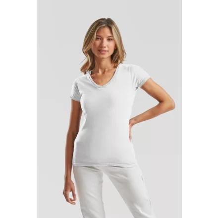 Fruit női póló Iconic V-Neck T 150 fehér