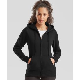 Fruit női pulóver Premium Hooded Jacket 280 fekete