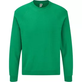   Fruit pulóver Classic Raglan Sweat 280 melírozott retro-zöld
