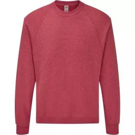   Fruit pulóver Classic Raglan Sweat 280 melírozott vintage-piros