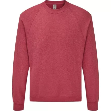 Fruit pulóver Classic Raglan Sweat 280 melírozott vintage-piros