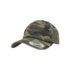 Flexfit baseball sapka Camo Washed 6P koptatott terepszín zöld